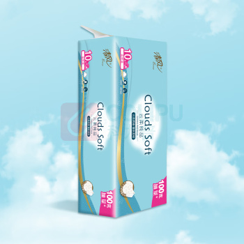 清风 云柔纯品4层70克无芯卷纸 B02B7MYR 10卷/提