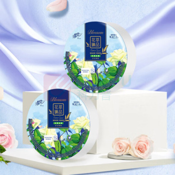 清风 有芯花萃大盘纸 4层800克*12卷整箱