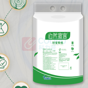 清风 自然宣言珍宝大卷纸 ZJ02A8R 双层 91*120mm 800g/卷 12卷/箱 单卷直径:237mm,卷芯直径:78mm