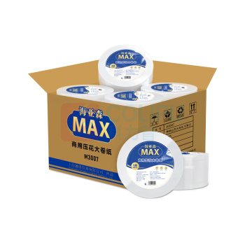 海亚森 HAIYASEN 商用压花大卷纸 无香型 M3007 三层 700g/卷 12卷/箱