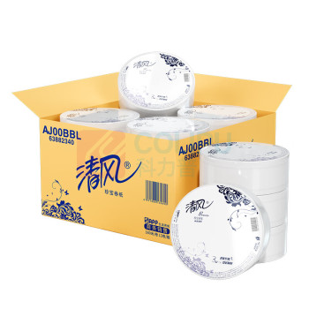 清风 大卷纸 AJ00BBL 三层 180m/卷 12卷/箱