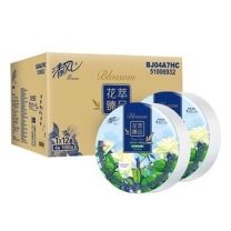 清风 花萃臻品系列大盘纸 BJ04A7HC 4层1080段 12卷/箱