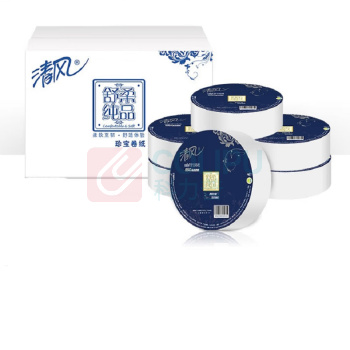 清风 舒柔纯品大卷纸 BJ00AB 3层 180m 12卷/箱 
