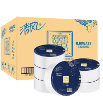 清风 舒柔纯品3层550克/卷珍宝卷纸 大卷纸6卷 BJ0WA3E 