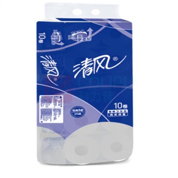 清风 卷纸 卫生纸商场酒店商务办公室宾馆纸巾厕卷纸 B22AA5 3层平纹275段 100卷/箱 