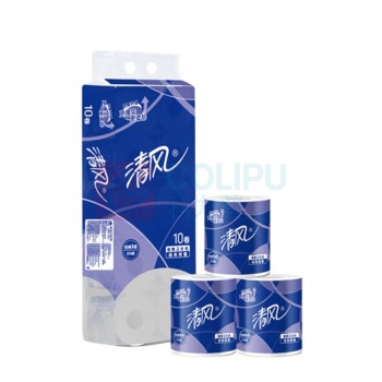 清风 卷纸 卫生纸商场酒店商务办公室宾馆纸巾厕卷纸 B22AA5 3层平纹275段 100卷/箱 