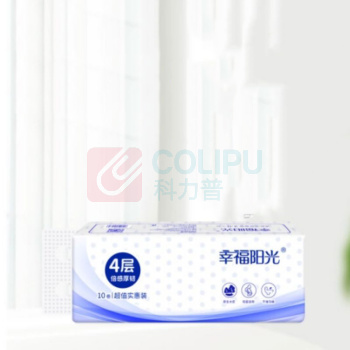 幸福阳光 万维联动超韧无芯卷纸 10卷/提 4层加厚卫生纸 