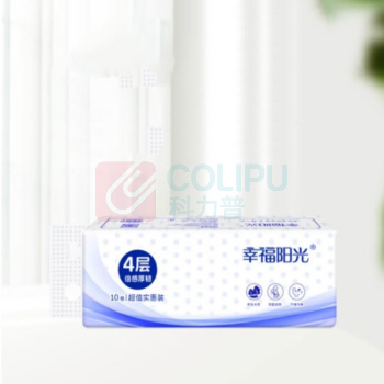 幸福阳光 万维联动超韧无芯卷纸 10卷/提 4层加厚卫生纸 