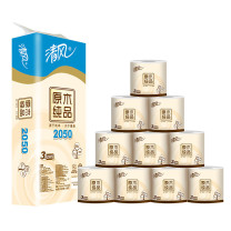 清风 原木纯品卷筒卫生纸 B22AA1C 3层 205段/卷 10卷/提 10/箱