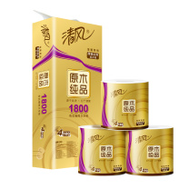 清风 原木金装有芯卷筒卫生纸 B20A8J1/B20A8J2 四层 180g/卷 10卷/提 6提/箱