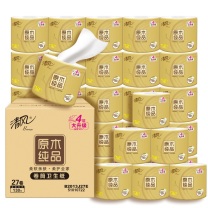 清风 原木金装有芯卷筒卫生纸 B2013J27E 四层 130g/卷 27卷/箱