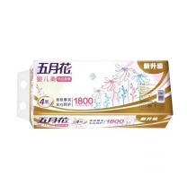 五月花 MAY FLOWER 卷纸 婴儿柔系列 4层有芯 180g/卷 100卷/箱