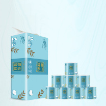清风 原木卷筒卫生纸 B208AQ 四层 140g/卷 8卷/提 3提/箱