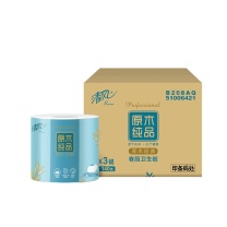 清风 原木卷筒卫生纸 B208AQ 四层 140g/卷 8卷/提 3提/箱