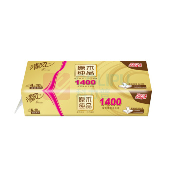 清风 原木纯品金装系列卷筒卫生纸 B22AFJ1/B22AFJ2/B22AFJ3 四层 140g/卷 10卷/提 10提/箱 (新老包装交替发货)