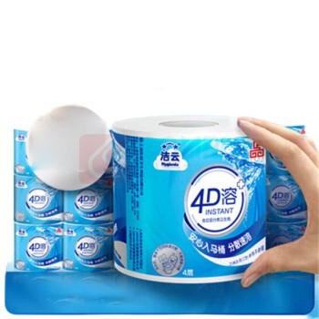 洁云 Hygienix 卷纸 4D溶+4层 160克*10卷