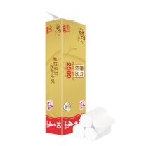 清风 原木金装无芯卷筒卫生纸 B02DILJ 四层 2500g/提 14卷/提 6提/箱
