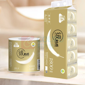 洁云 Hygienix 绒触感有芯卷筒卫生纸 11266201 四层 180g/卷 10卷/提 6提/箱 (仅限华东华北华南供货)