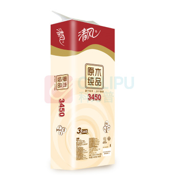 清风 平纹卷筒卫生纸 三层 B20AA8/B20AA8C 345段/卷 10卷/提 6提/箱 (新老包装交替发货)