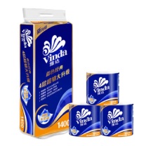 维达 vinda 蓝色经典卷筒卫生纸 V4069 四层 140g/卷 10卷/提 6提/箱 (新老包装交替发货)
