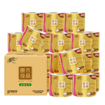 清风 原木金装卷筒卫生纸 B2014JE27N1/B2014JE27N1IP 四层 140g/卷 27卷/箱 新老包装随机发货