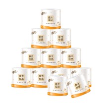 清风 原木纯品卷筒卫生纸 B24C2SCN1/B24C2SCN2 三层/四层 270段/130g卷 12卷/提 10提/箱 新升级规格:四层 130g/卷 新老包装随机发货