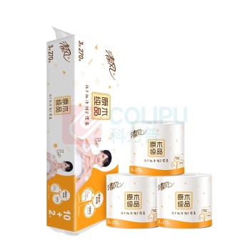 清风 原木纯品卷筒卫生纸 B24C2SCN1/B24C2SCN2 三层/四层 270段/130g卷 12卷/提 10提/箱 新升级规格:四层 130g/卷 新老包装随机发货