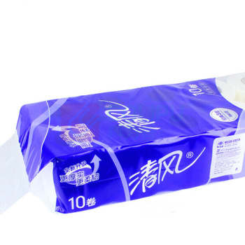 清风 Breeze 原木纯品卷筒卫生纸 B22BA 三层 180段/卷 10卷/提 10提/箱