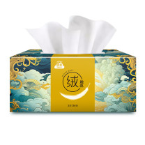 洁云 Hygienix 硬盒抽纸 山海经3层 136抽面巾纸*3盒