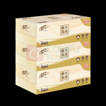 清风 新盒装抽纸2层200抽硬盒面巾纸 B338C3N 36盒/箱