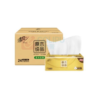 清风 原木金装抽纸 AR41SWQ1 (110抽*24包)/箱