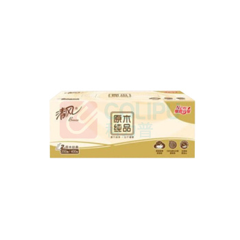 清风 原木纯品盒装面巾纸 B338CN/C1/C2/C3/B338C3N 双层 210*198mm 200抽/盒 3盒/提 12提/箱 (新老包装交替以实物为准)