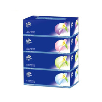维达 vinda 盒装面巾纸 V2055 三层 100抽/盒 4盒/提 10提/箱