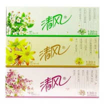 清风 Breeze 盒装面纸 B333B 130抽*48盒装 