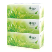 心相印 Mind Act Upon Mind 盒装面巾纸 H200 双层 190mm*210mm 200抽/盒 3盒/提 12提/箱 (茶语系列)