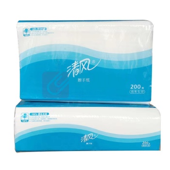 清风 擦手纸单层三折 B913AC 225*230mm 200抽/包 20包/箱