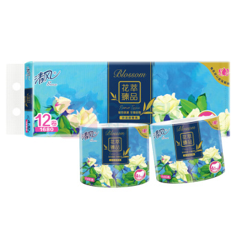 清风 Breeze 卷纸 花萃臻品系列 B21C4HC 138*100mm 4层140克*12卷 