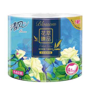 清风 Breeze 卷纸 花萃臻品系列 B21C4HC 138*100mm 4层140克*12卷 