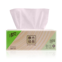 清风 硬盒装抽纸 原木纯品2层200抽 