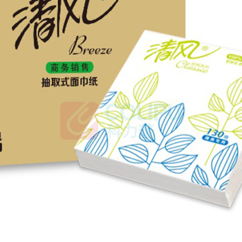 清风 软包抽取式面巾纸 BR13A 210*100mm双层 130抽/包 96包/箱