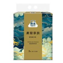 洁云 Hygienix 新商务3层100抽塑包面纸 3包*1提装