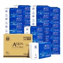 洁云 Hygienix 3层100抽塑包面纸 24包*1箱装