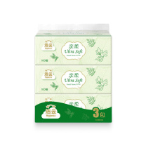 洁云 Hygienix 3层100抽塑包面纸 3包*1提装