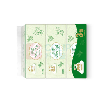 洁云 Hygienix 3层100抽塑包面纸 3包*1提装
