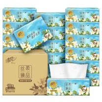 清风 丝柔臻品软包抽取式面巾纸 BR41SHCE/BR41SHCE3 四层 80抽/包 18包/箱