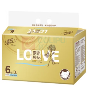 清风 抽纸 BR62SJIP 100抽/包 3层 6包/提