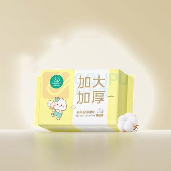 全棉时代 PURCOTTON 加厚奶黄包棉柔巾 PPJ23700035 145mm*200mm 70抽/包 6包/提