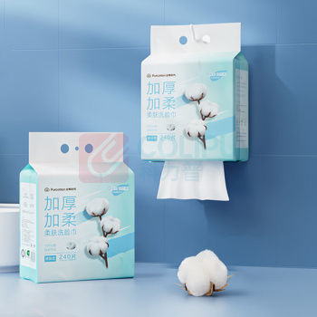 全棉时代 PURCOTTON 柔肤洗脸巾 PPM24700003 200*200mm 240抽/提