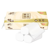 清风 原木纯品无芯卷筒卫生纸 B02B7MC1/B02B7MCN5/B02B7MCN6 四层 138mm*150mm 75g/卷 10卷/提 10提/箱