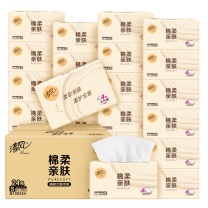 清风 原木纯品软包抽取式面巾纸 BR15SCE6/BR12SC24E 四层 190*120mm/170mm*132mm 100抽/包 24包/箱 新老包装随机发货